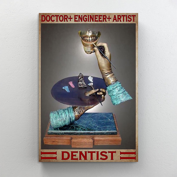 Winston Porter Doctor Engineer Artist Dentist Wrapped Canvas Graphic